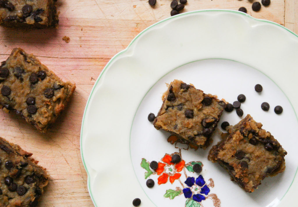 Chickpea Blondies on a plate